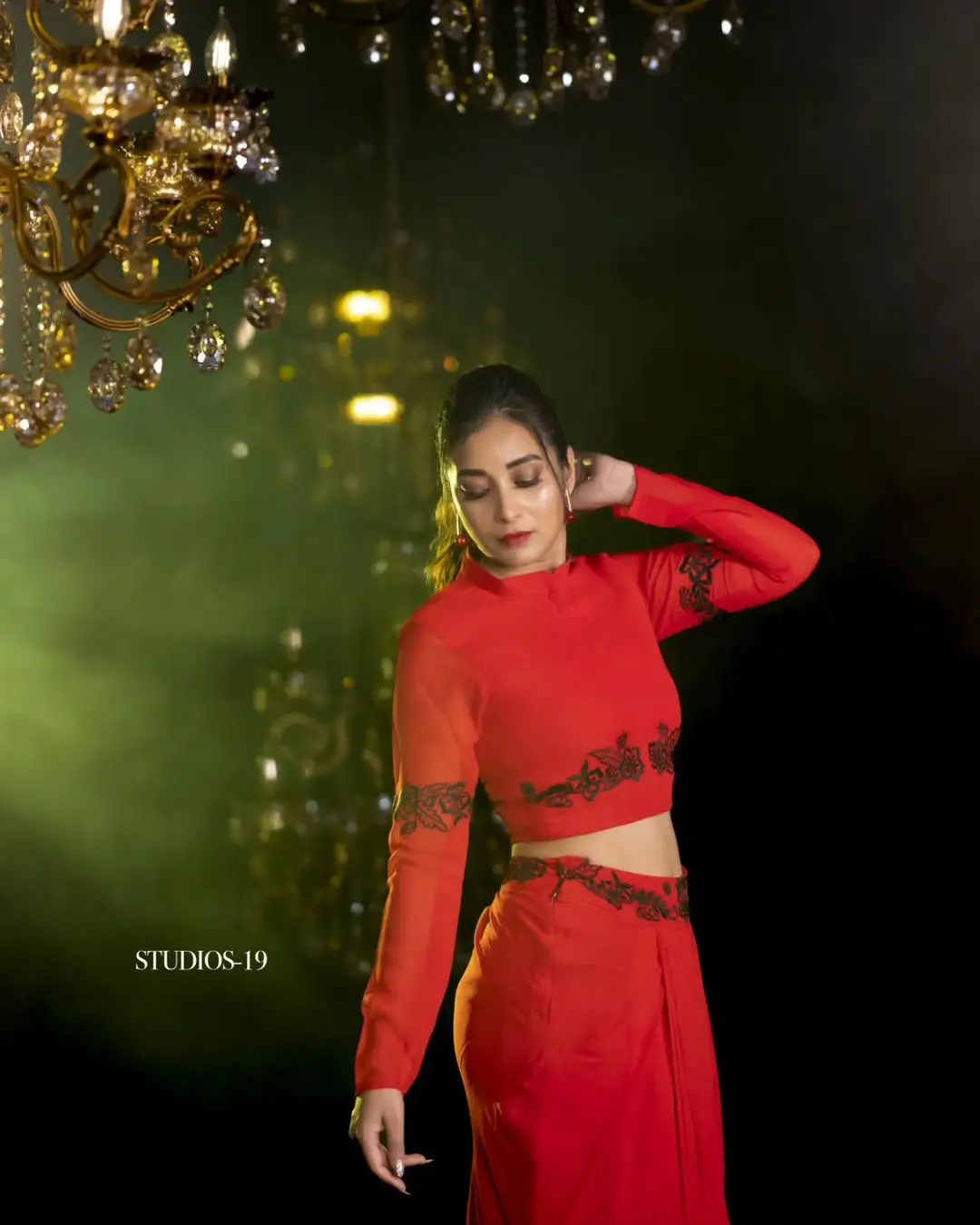 ETV Actress Bhanu Sri in Beautiful Red Lehenga Choli